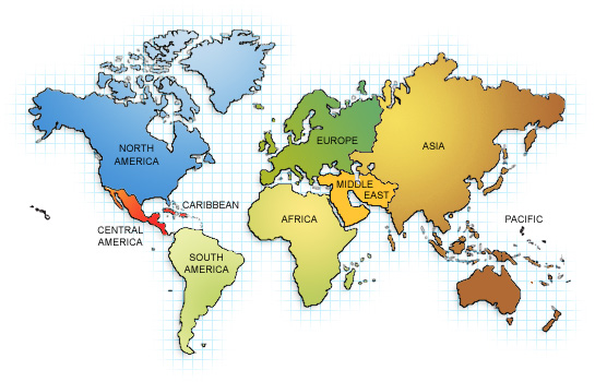 world map europe. Europe, Middle East